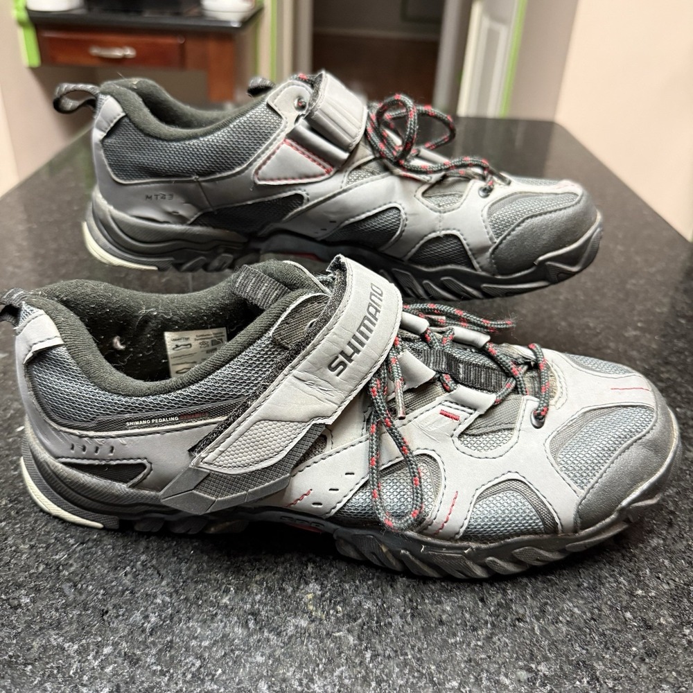 Shimano SH-MT43G Mountain Bike Shoes Mens Size 10.5 EU 45 SPD Cycling Gray MT43